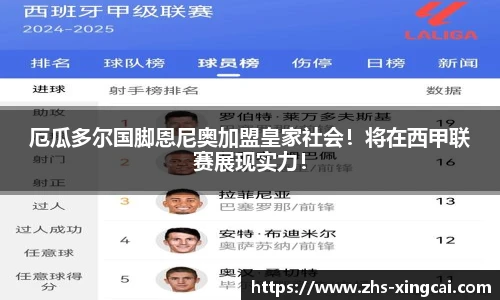 厄瓜多尔国脚恩尼奥加盟皇家社会！将在西甲联赛展现实力！